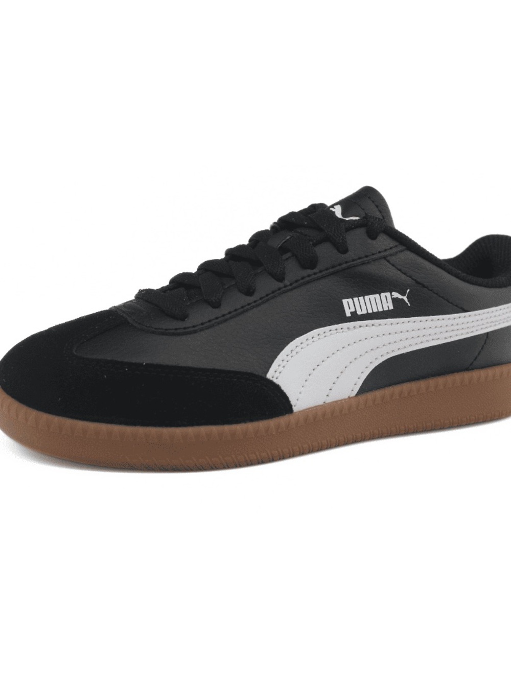 Puma Black & White Low-Top Sneakers with Gum Sole - Picture 2 of 8